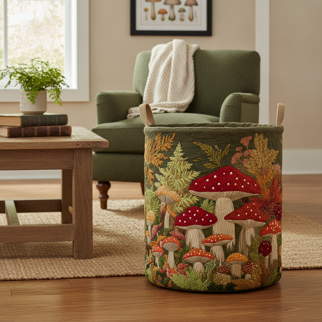 フォレストマッシュルームランドリーバスケット